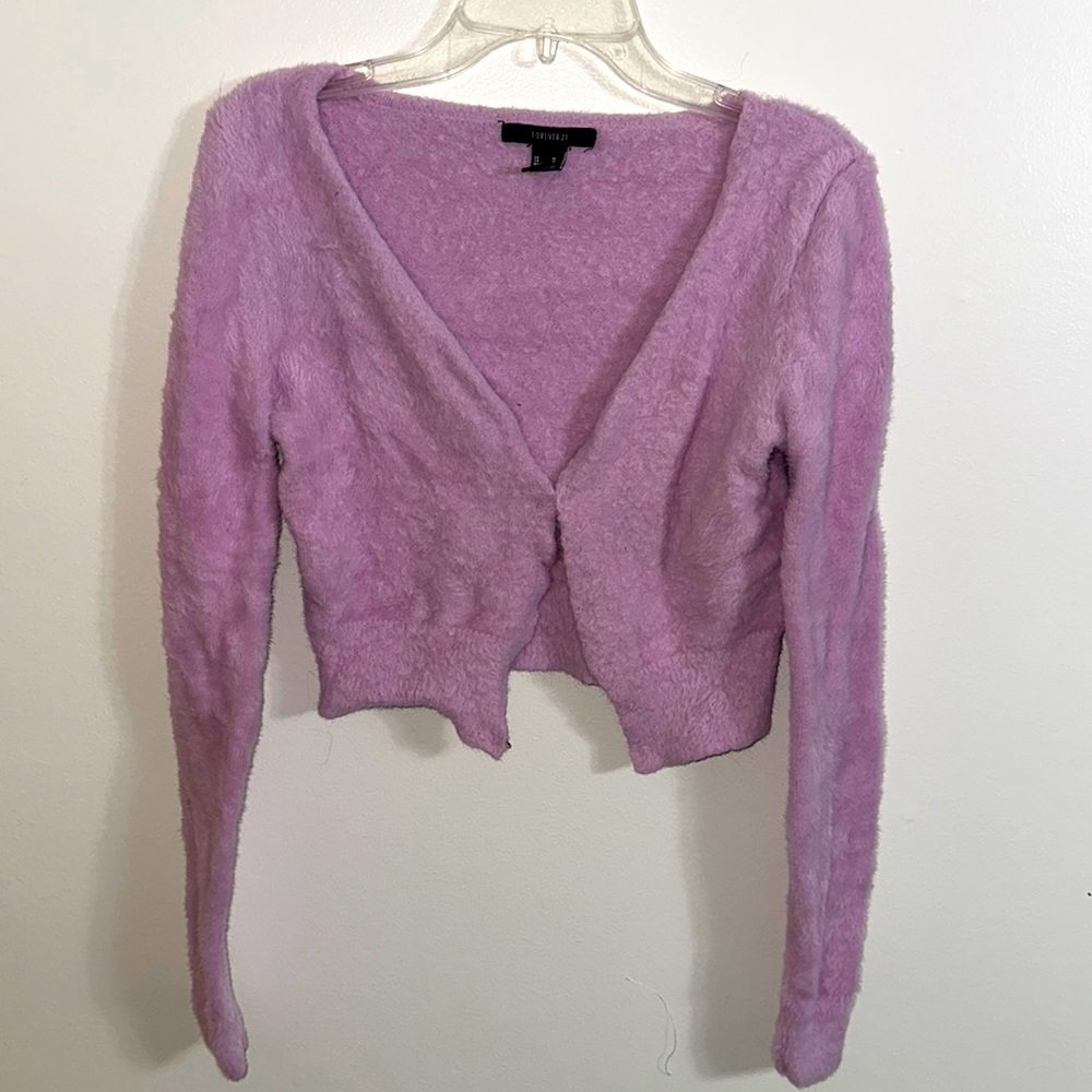 Fuzzy Long Sleeve Crop
